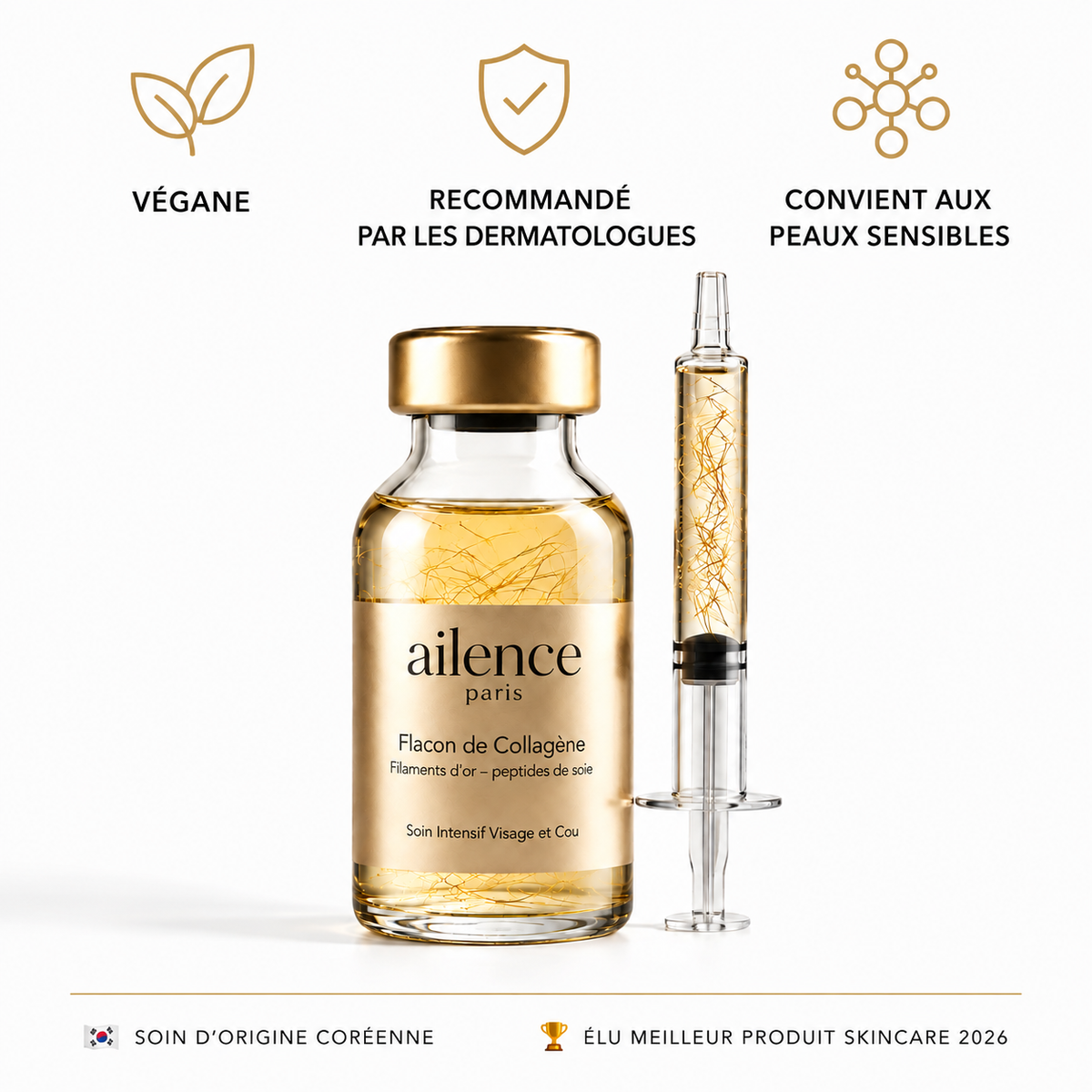 Ailence Paris – Sérum Coréen Effet Lifting Dès la Première Application